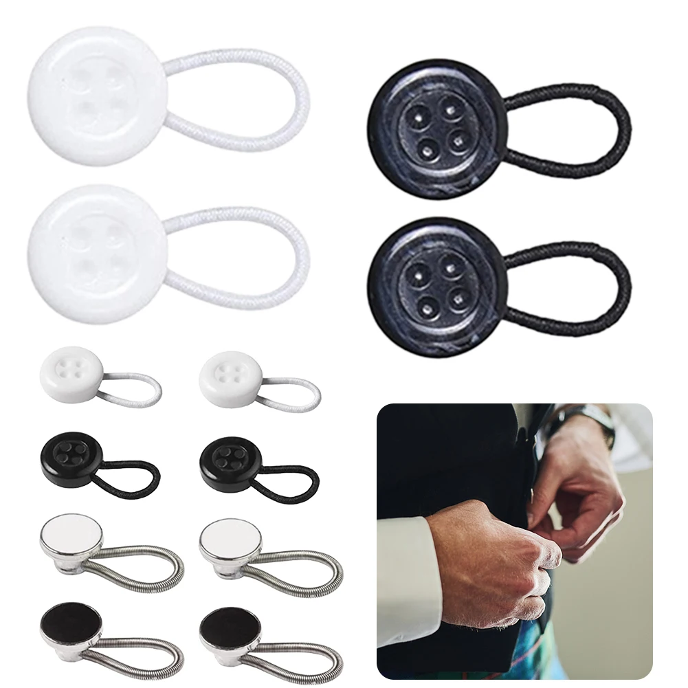 Relief Tight Collars No Sewing Required Jean Button Extender Flexible Button Waist Extenders for Expansion of Men Dress Shirts 2