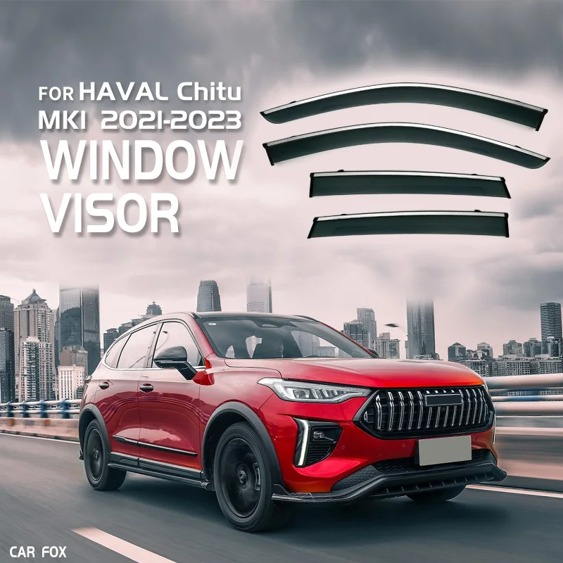 

For HAVAL Chitu MK1 2021-2023 Pickup Pickup Present Plastic Window Visor Vent Shades Sun Rain Deflector Guardv