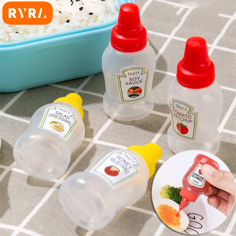 Tomato Sauce Bottle With Lid Salad Dressing Dispenser Portable Squeeze