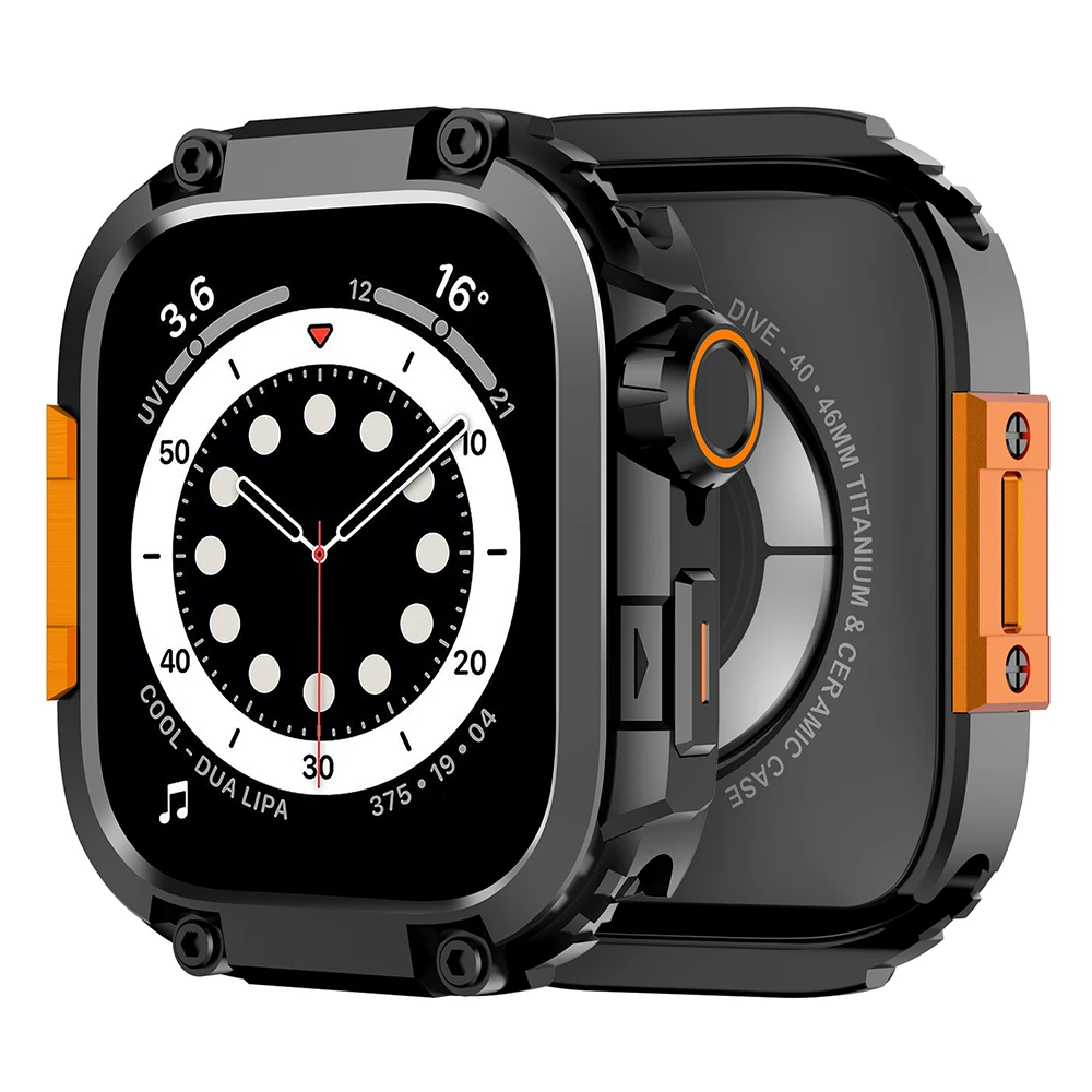 Premium Alloy Bumper Protector Frame for Smartwatch - Metal + PC Protective Cover Accessory