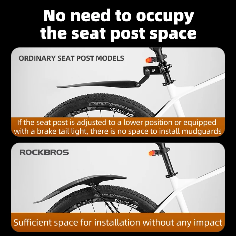 ROCKBROS Bicycle Mudguard Mountain Bike Fenders Widen Quick