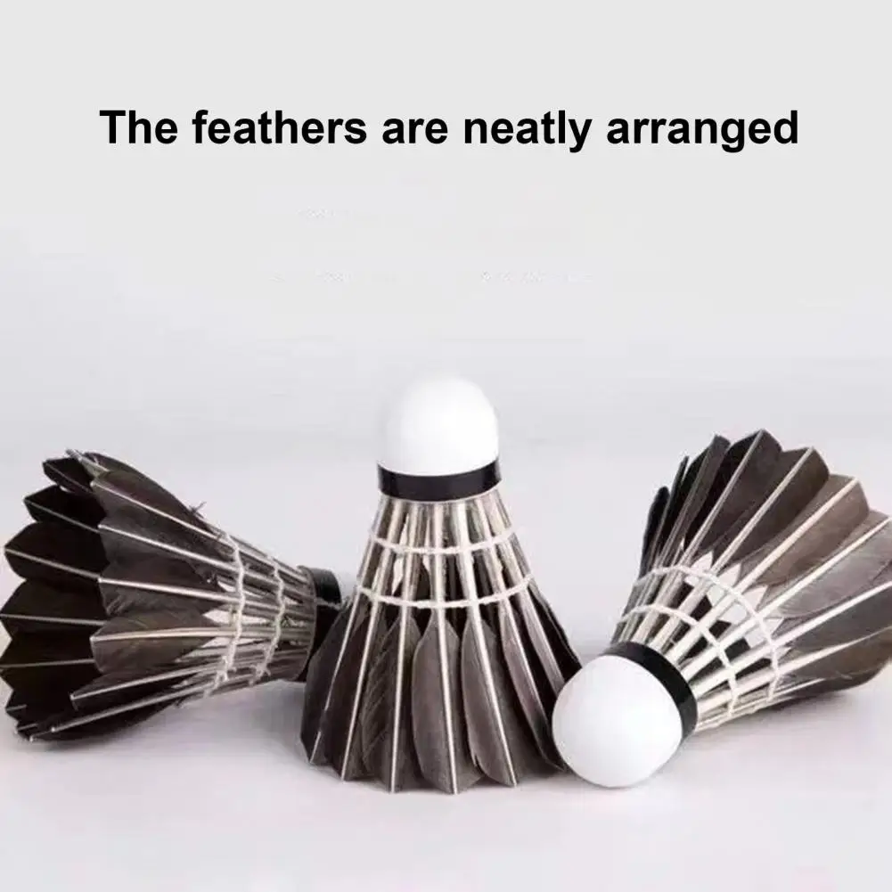 Pure Fur Badminton Shuttlecock High Speed Training Badminton Shuttlecocks with Great Stability Durability Indoor for