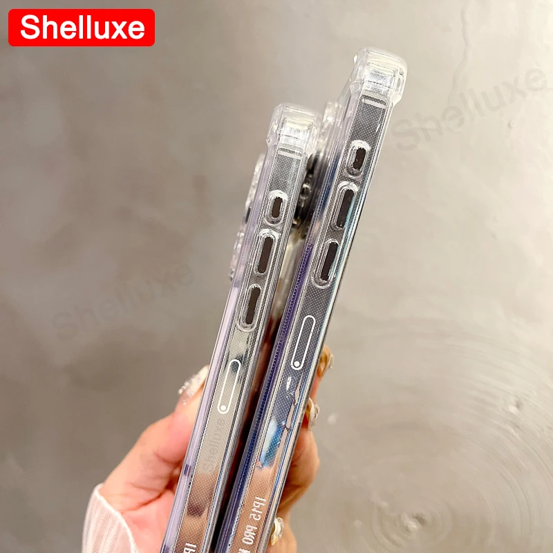 Luxury Transparent Armour Magnetic Phone Case with Corner Protection