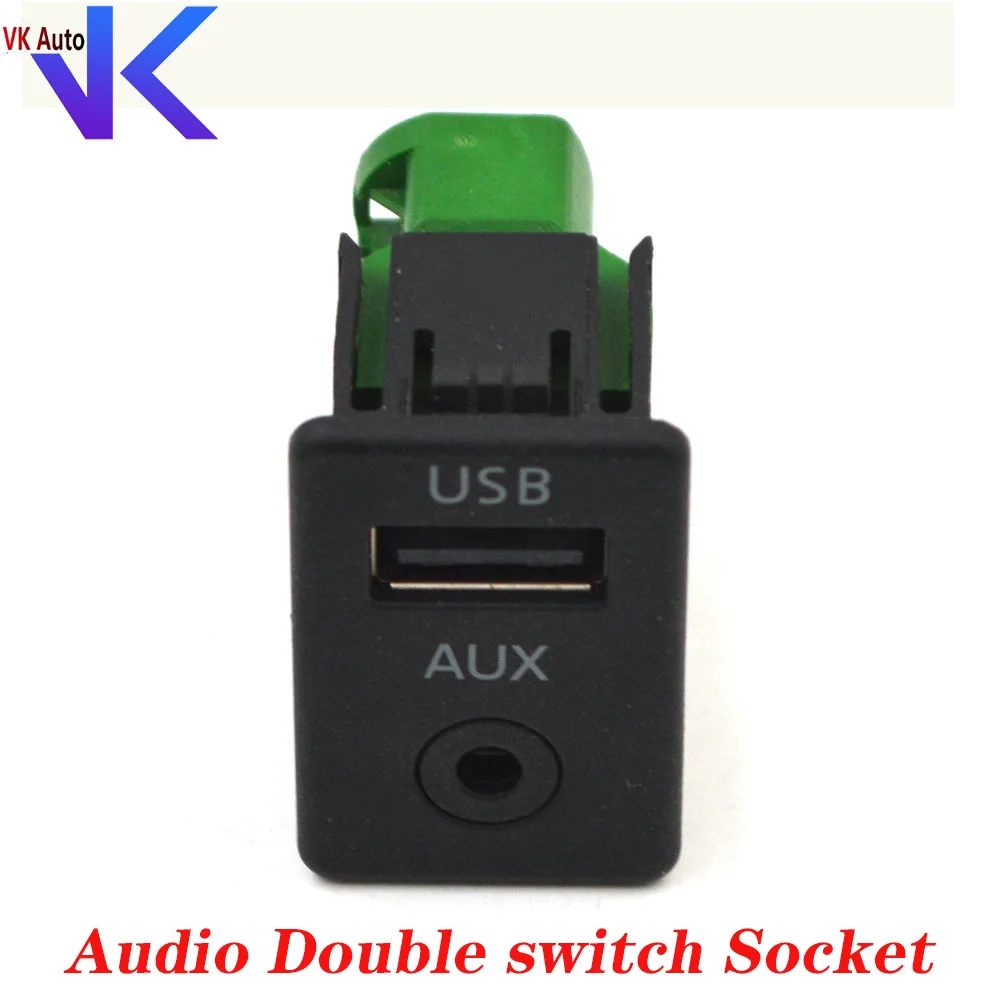 

Для VW Tiguan Passat B6 B7 CC RCD510 RNS310 3CD 035 249 A 3CD035249A 3CD 035 249A Оригинальный OEM разъем AUX + USB