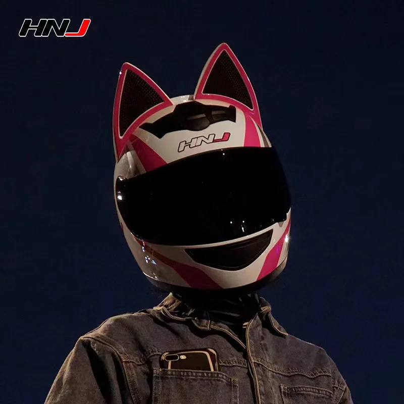 Amazon Cat Ear Helmet Upgrade HNJ Motorcycle Helmets Moto Cat Ears - Main Image