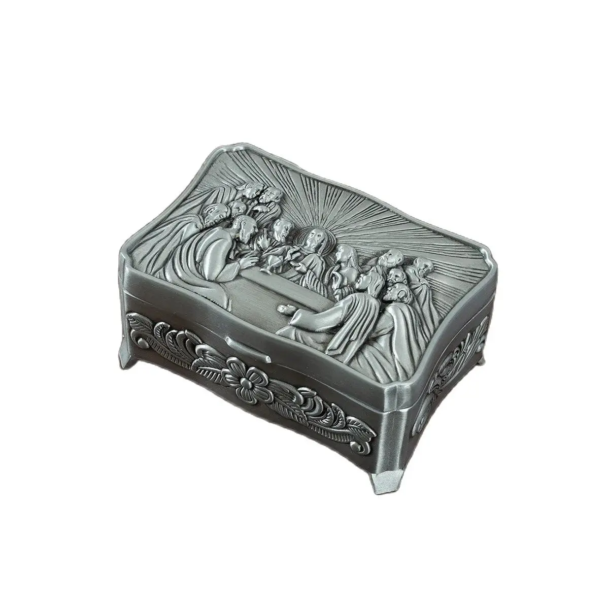 European retro metal crafts Last Supper jewelry storage box creative storage jewelry gift collection box relic mini storage boxes