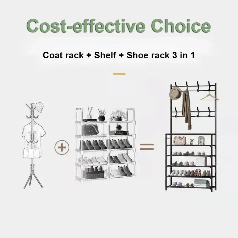 Shoe Rack Multi-layer Clothes Hanger Shoe Storage Home Hallway Space-saving