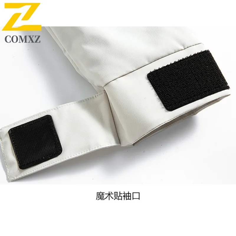 COMXZ Hooded Jacket Men Hiking Journey Light Motorcycle Coat Leisure Pure Color Design Travel Wind Resistant Autumn New Clothing