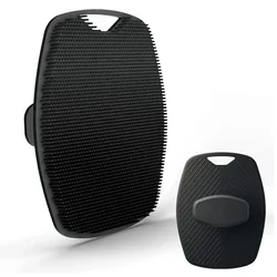 Silicone Exfoliating Body Scrubber & Massager Shower Brush - Silica Gel (Black)