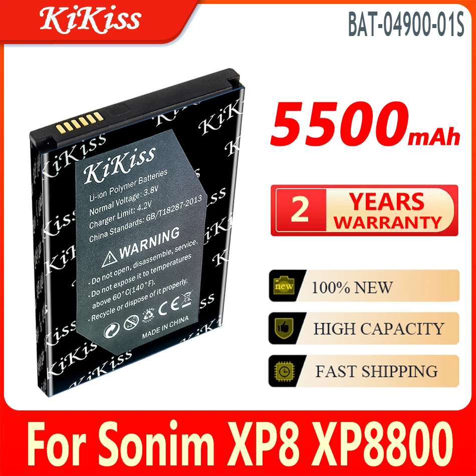 Batteria Kikiss 5500Mah Bat-04900-01S Per Sonim Xp8 Xp8800