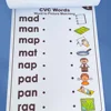 2books English CVC Words Phonics Workbook Language Arts Skills book for Kids children read & match & sound & sentence Worksheet 5
