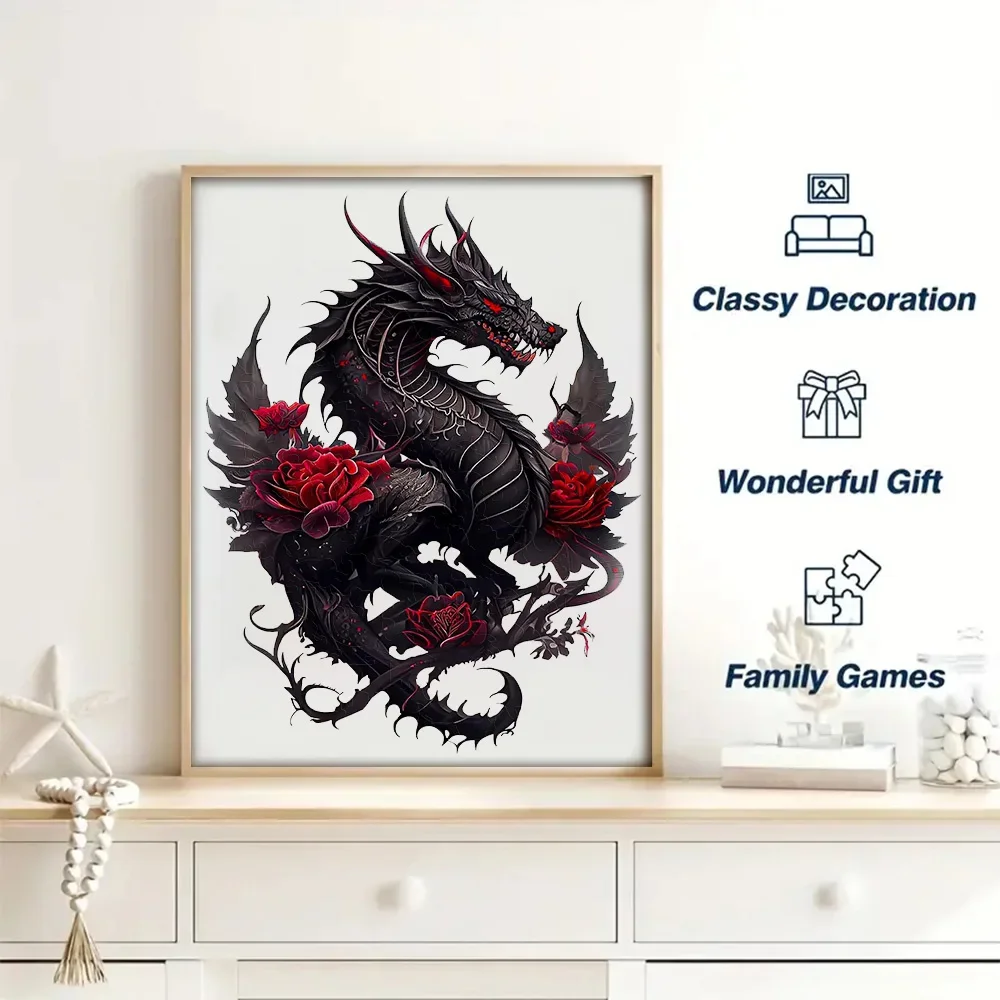 New Flying Dragon Kids Adult Wooden Puzzle Animal Special-shaped Puzzle Block Suitable for Birthday Gifts for Children