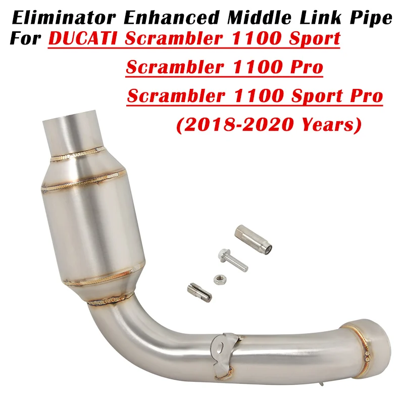 

For DUCATI Scrambler 1100 SPORT PRO 2018-2020 Motorcycle Exhaust Escape Escape System Modify Catalyst Delete Middle link pipe