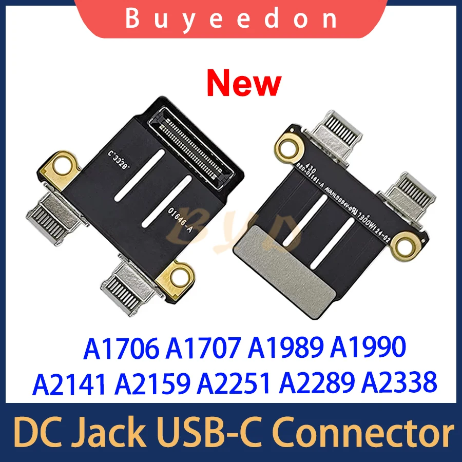 חיבור USB-C חדש לטעינה עבור Macbook Pro A1706 A1707 A1989 A1990 A2141 A2159 A2251 A2289 A2338 ג'ק כוח DC 2016-2022