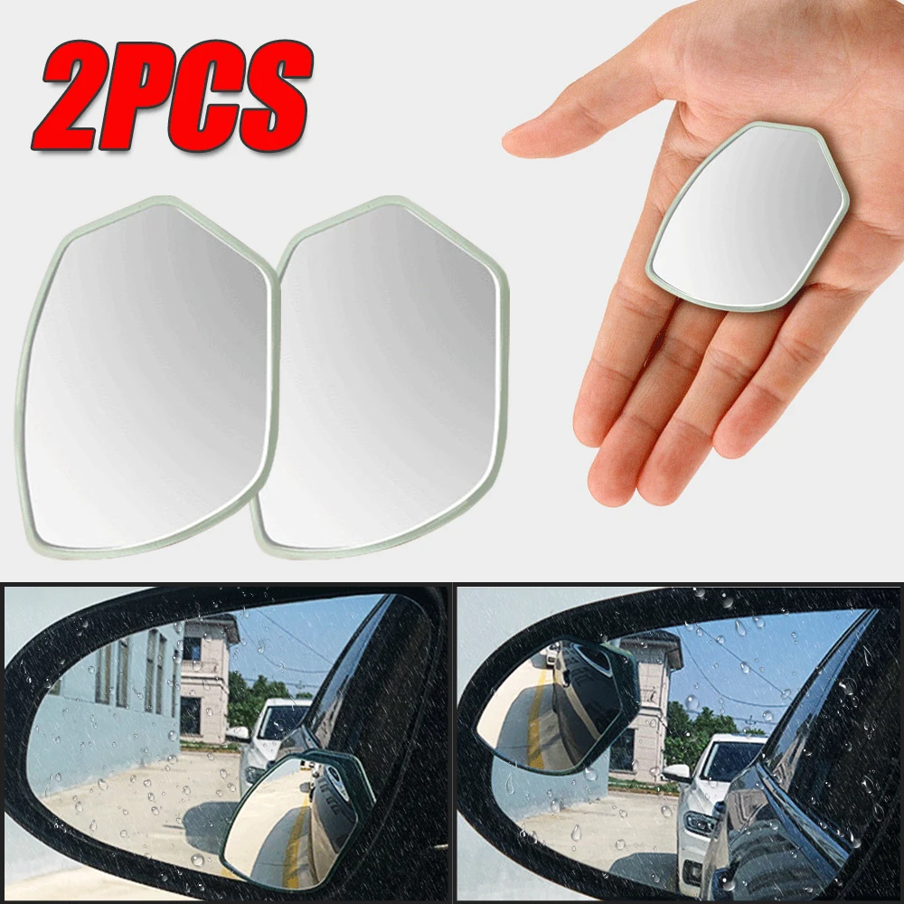 

2pcs Car Rearview Auxiliary Blind Spot Mirrors 360 Degree Wide Angle Adjustable Small Side Blindspot Rearview Parking Mirror