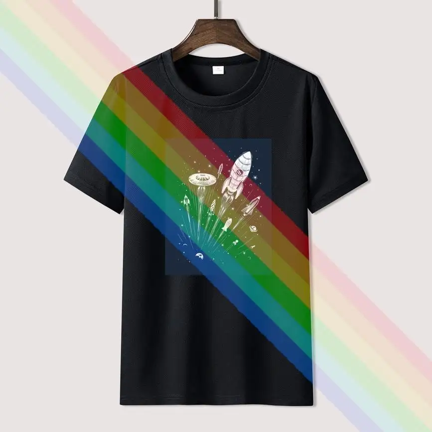 

Rocket Launch To Explore Space Summer Print T Shirt Clothes Popular Shirt Cotton Tees Amazing Short Sleeve Unique Unisex Tops