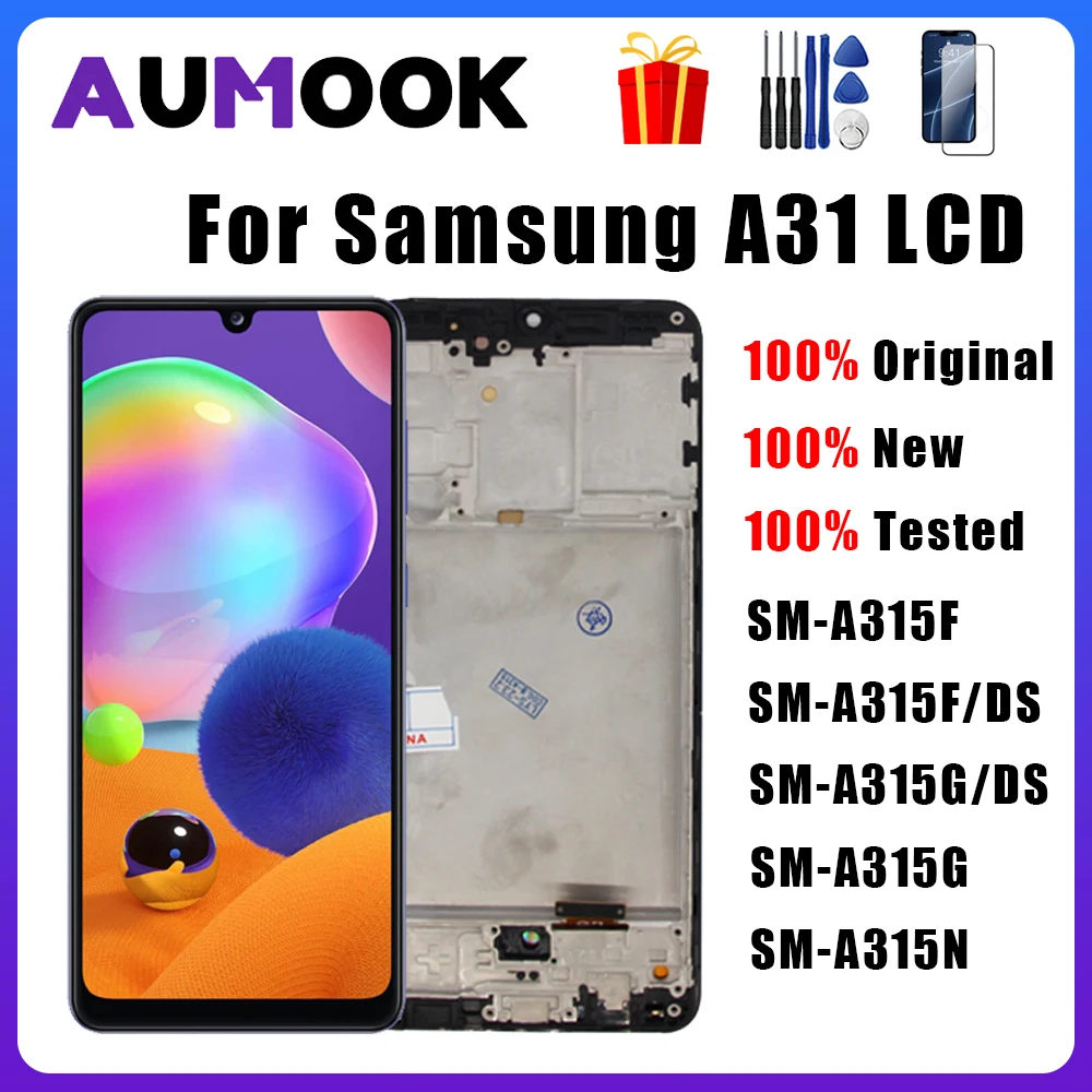 

New Display For Samsung Galaxy A31 A315 A315F A315F/DS A315G/DS A315G LCD AMOLED Touch Screen Digitizer Replacement Assembly