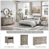 24'' Farmhouse End Table w/4 Solid Wood Feet, Large 2 Drawers Wide Sofa Side Table with Charging Station, Tall Rustic Wood Squa 6