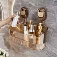 Multi-functional Perforation-free Suction Cup Bathroom Storage Shelf Rack for Toiletries and Kitchen Supplies 2