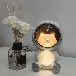 Lampe de nuit d'astronaute créative, veilleuse d'astronaute mignonne d'animal de compagnie, décoration de la maison, cadeau pour enfants, ornements de chambre à coucher, lampes d'astronautes 