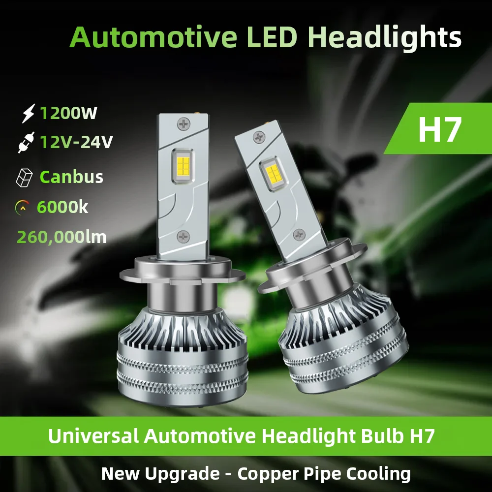 h7led 라이트 H1 H3 H7 H4 LED H8 H11 9005 HB3 9006 HB4 9012 Hir2 LED 헤드라이트 전구 캔버스 자동차 키트 자동차 안개등 2개
