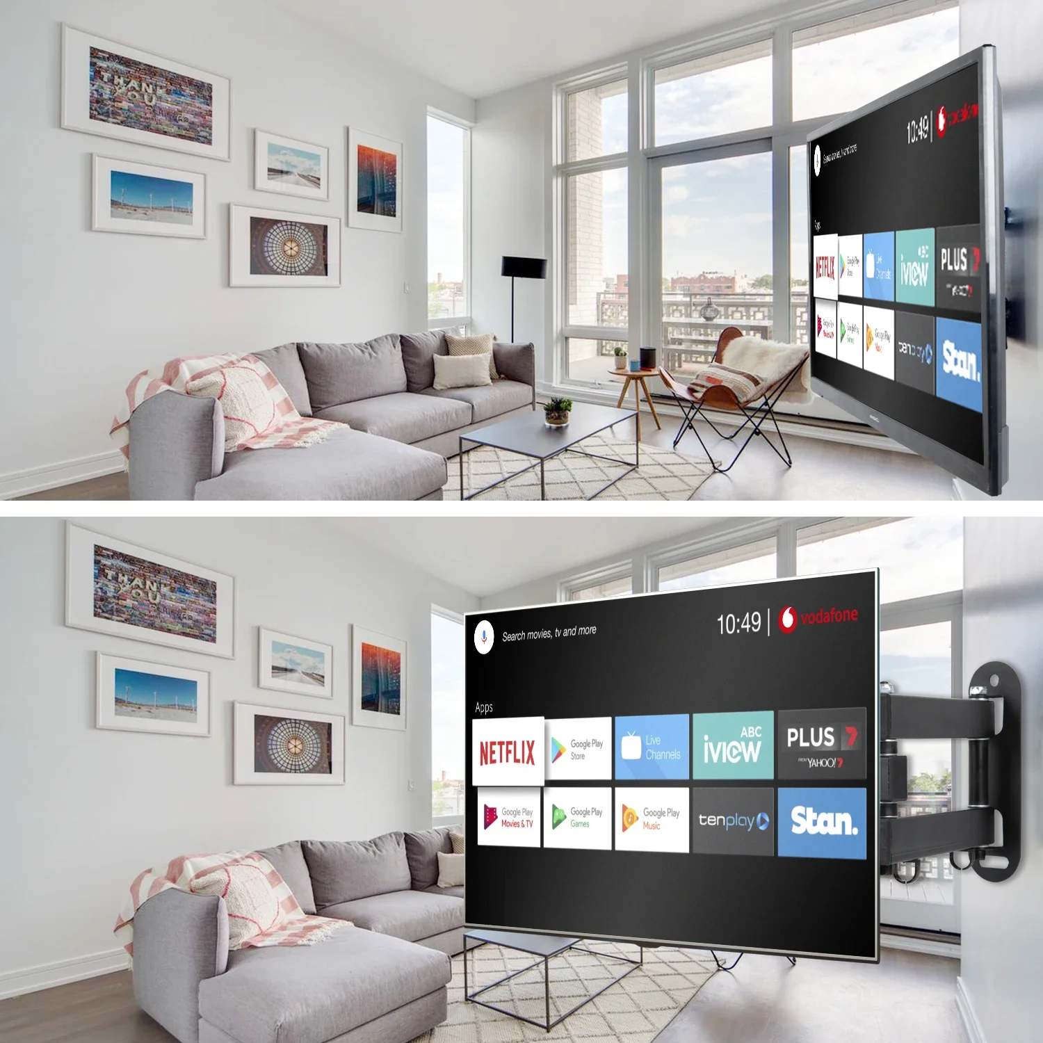 MX01 신모델 유니버설 조절식 TV 월 마운트 브래킷 회전형 홀더 TV 마운트 1432인치 LCD LED 모니터 평면 패널용
