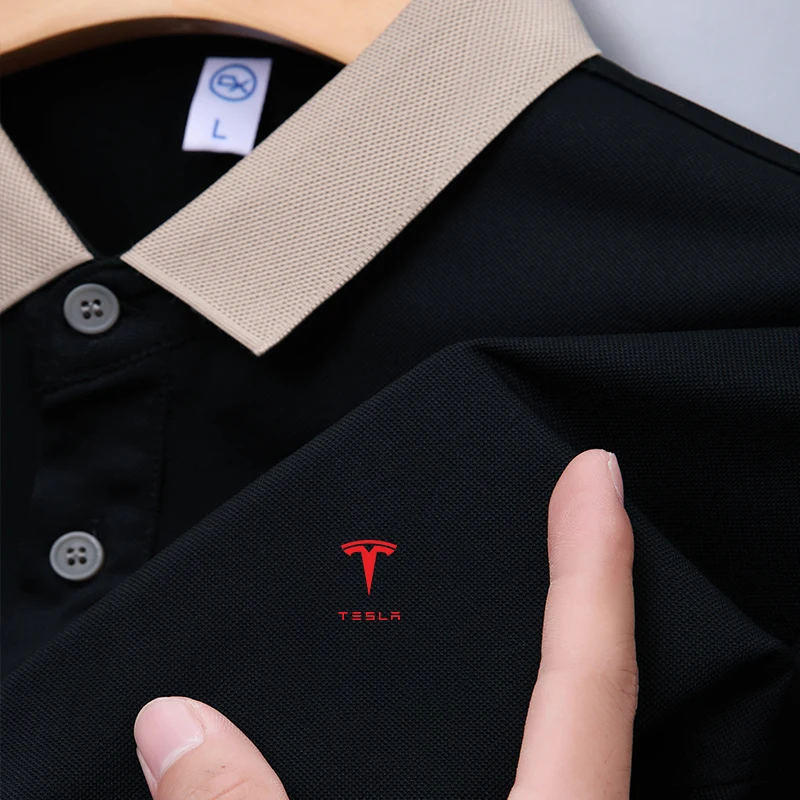 

Polo de manga corta con solapa para hombre, ropa de Boutique, informal, deportiva, ajustada, guapo, para Fitness, verano, 2024