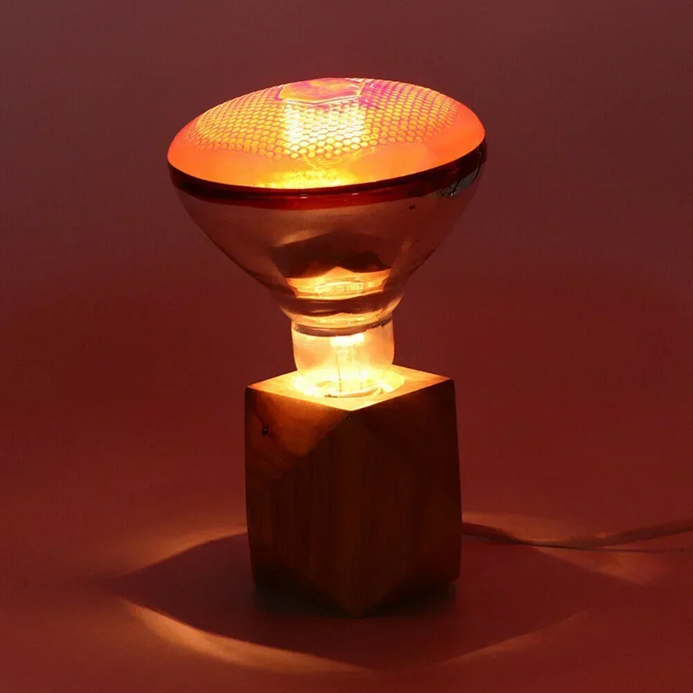 Reptile Heating Lamp 220V Infrared Heating Lamp Bulb 100/150/200/275W Suitable for Reptiles Plants Pets
