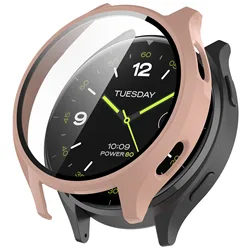 Durable All-Around Tempered Glass Case for Xiaomi Watch 2 (Pink)