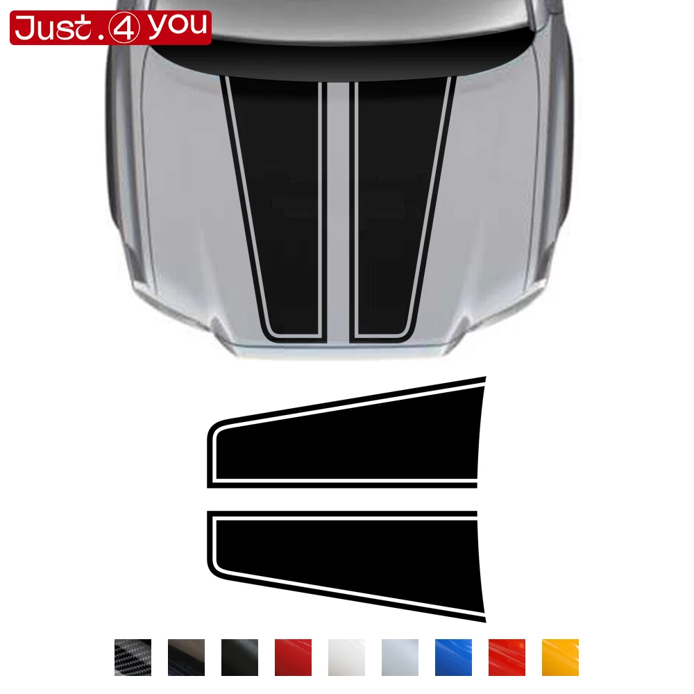 

Car Hood Bonnet Racing Stripes Decals Stickers for Toyota Tacoma 2004-Present Pickup Truck