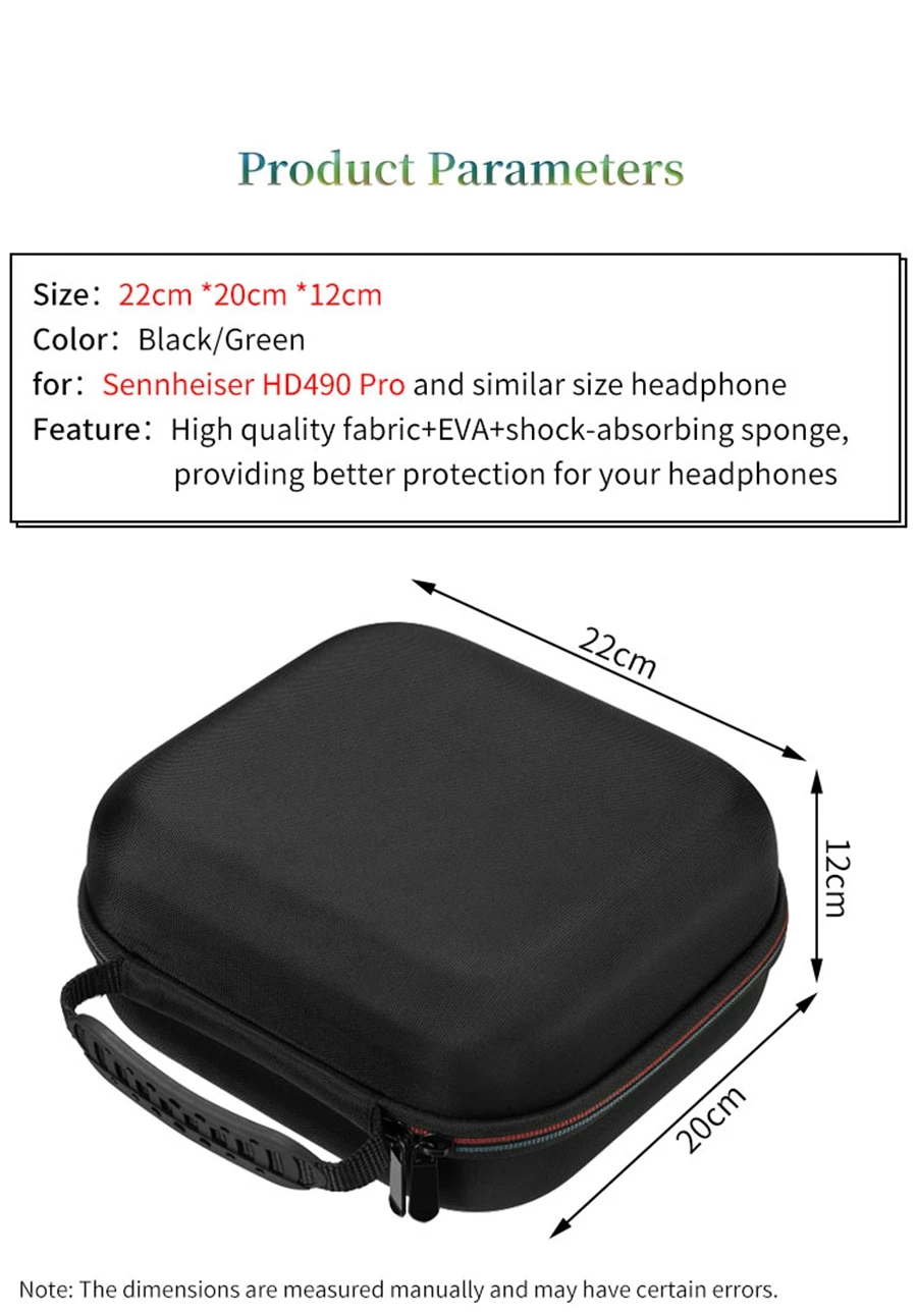 Hard EVA Storage Bag for Sennheiser HD490 Pro Headphone Box HD 490 Pro Headset Travel Carrying Case