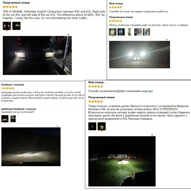 Led Lights DAWNKNIGHT K5C 4300K 110W H7 H4 Led Lamp Double Copper Tube 3000K Car H1 H11 HB3 9005 HB4 9006 Headlight Bulb