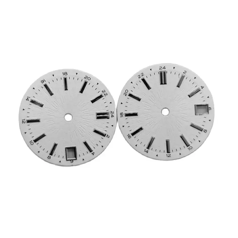 

Radial Pattern Dial NH34 Dial White Blue Black Silver Studded No Luminous Dial 28.5mm Fits NH34 Movement