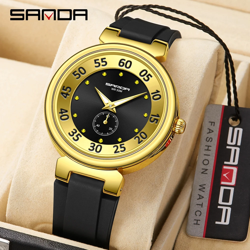 

Sanda 3212 New Hot Selling Two Needle Half Quartz Women's Watch Fashion Trend Versatile and Simple Women's Night Glow Watch