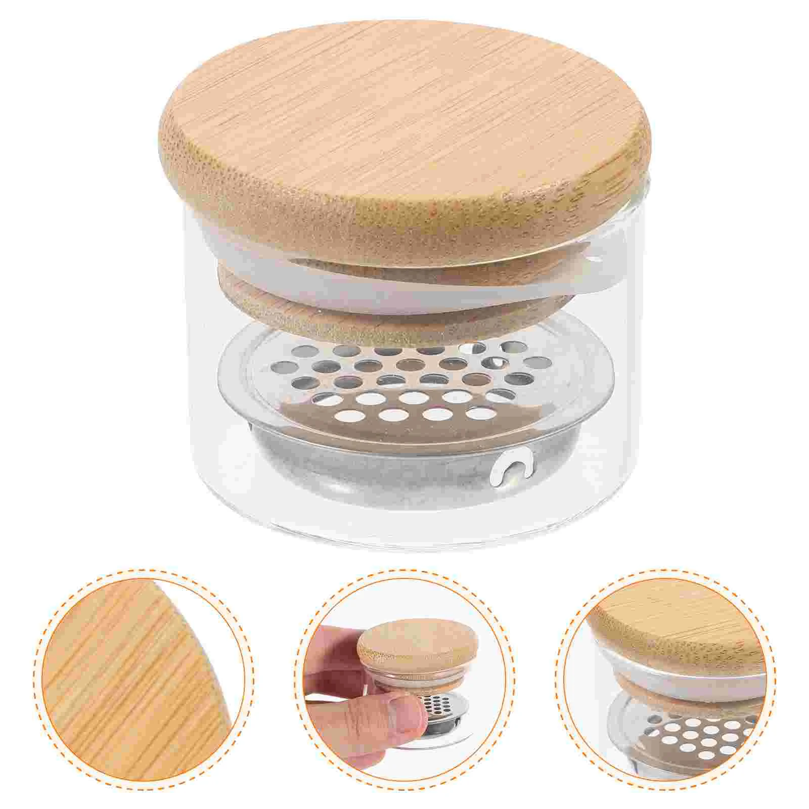 

Nail Dappen Cup Glass Nail Dish Manicure Nail Cup Nail Liquid Dish with Stainless Steel Mesh and Wooden Lid