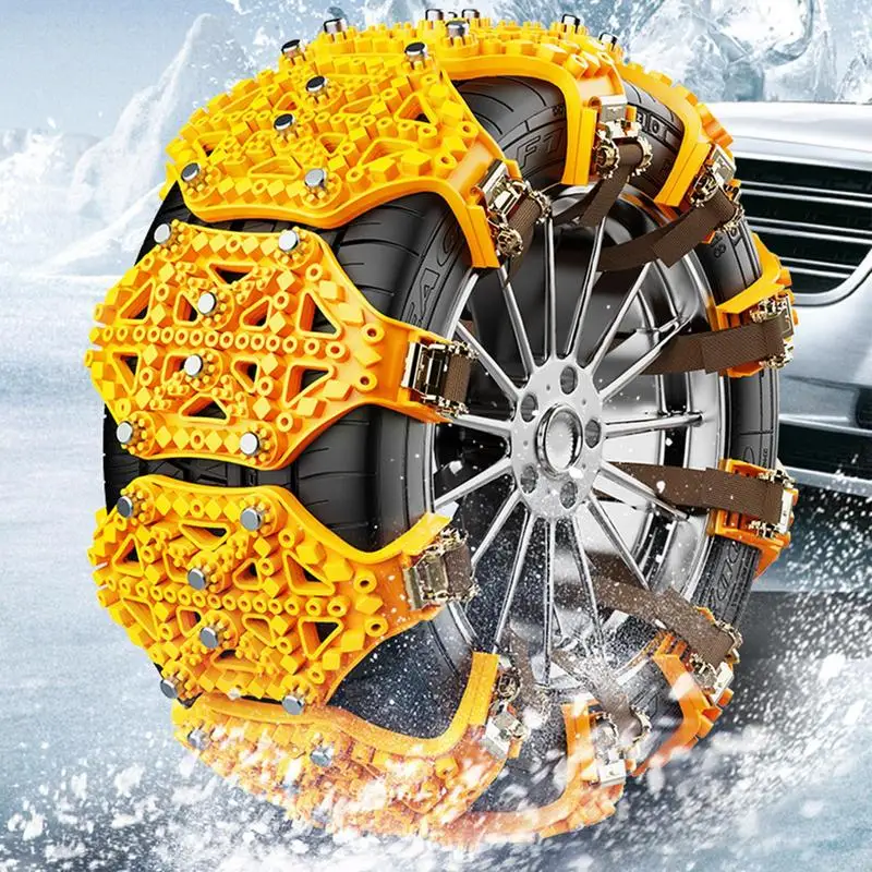 Snow Chains For Car Tires Car Tire Traction Chain Thickening Portable Chains Steel Plate Gear Design Anti Skid