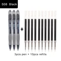 3 black Pen-10refill