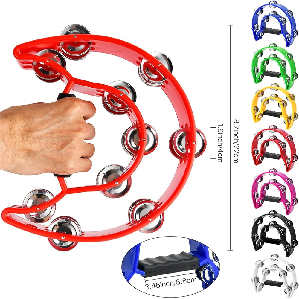 Percussion Instrument Plastic Double-layer Flower Drum Ring Karaoke Hand Bell Double Row Flower Bell Drum Musical Instrument