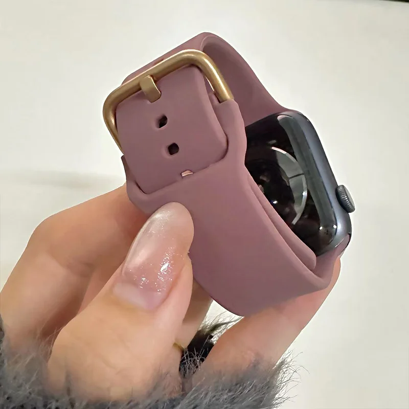 Enhanced Silicone Sport Strap for Smartwatch - Classic Design