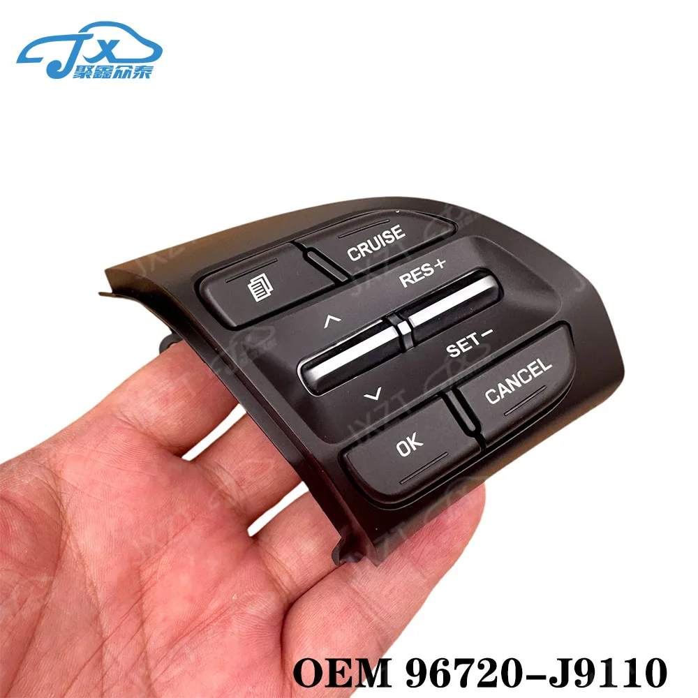 Botón Control Crucero Para Volante Hyundai Kona/Encino - Repuesto Multifunción, Compatible 96720-J9110/J9000