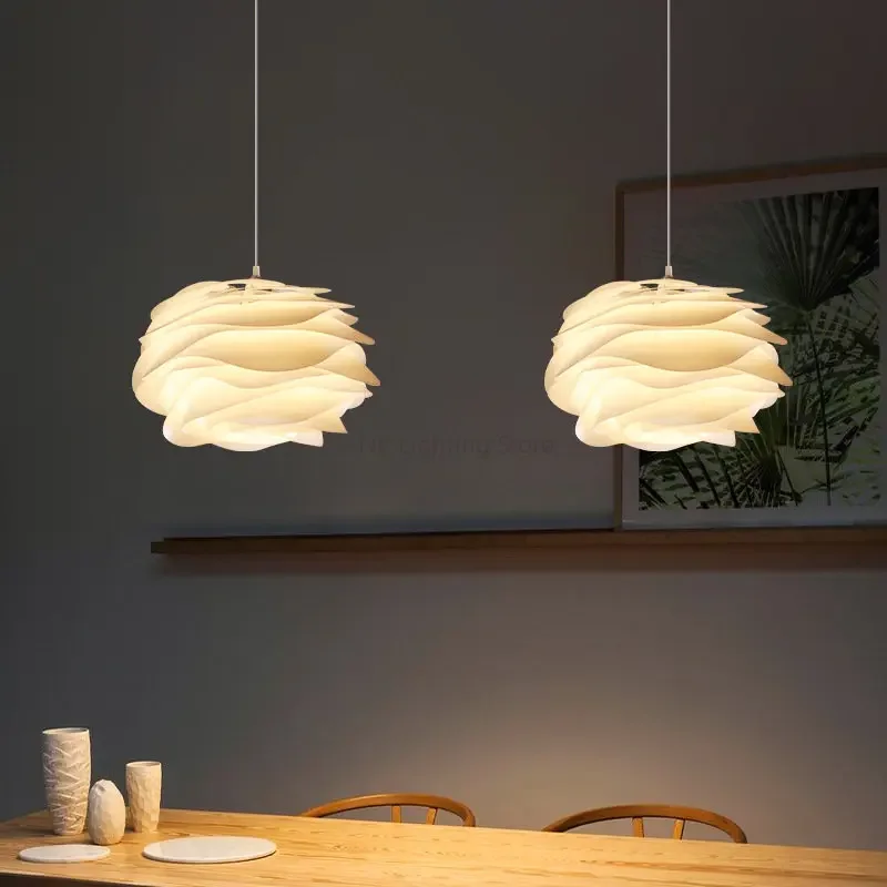 

Danish designer White Rose pendant lamp for Kitchen Island bedroom romantic restaurant acrylic Petal chandelier Decor lighting
