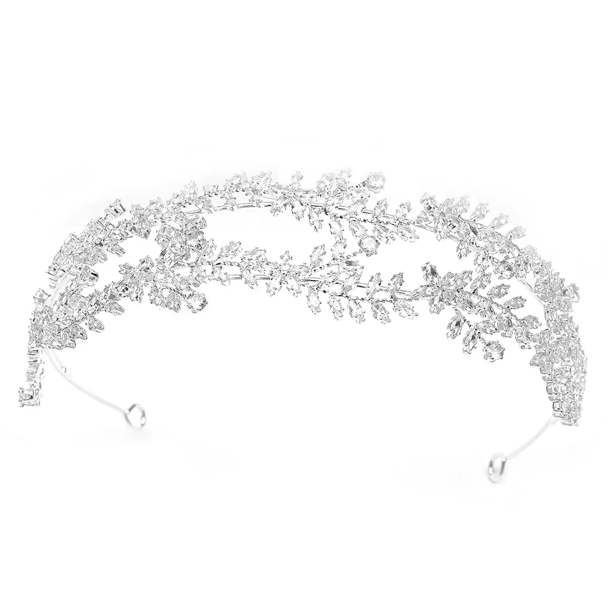 YCDZSWWL Women Headpieces Rhinestones Tiaras Sparkling Hair Accessory for Bridal Party or Evening Banquet