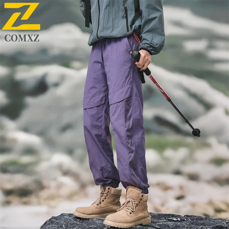 Unisex  Work Pants American style Streetwear  Spring-Autumn Waterproof Windproof Ice Silk Casual Loose Fit Urban Outdoor sports