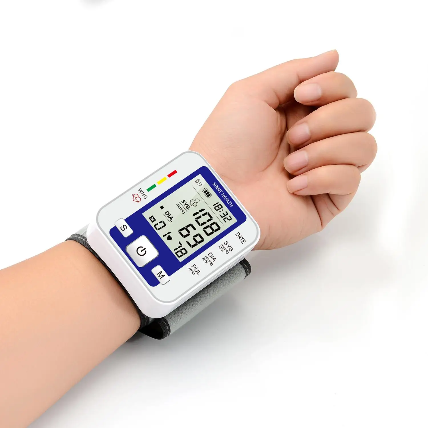 Electric Wrist Blood Pressure Monitor Portable Digital Blood Pressure Monitor meters sphygmomanometer