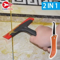 2in1 Multifunction Tile Gap Filling Cleaning Scraper Shovel Grout for Car Film Glass Snow Ice Trowel Remover Construction Tools