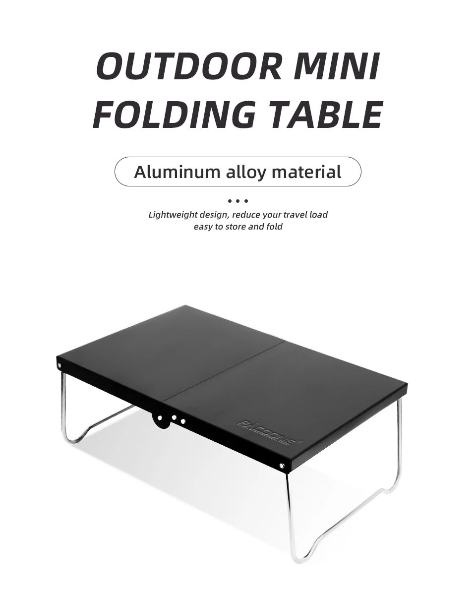 Description Picture 2 of itemPACOONE Folding Table Outdoor Portable Tea Coffee Tables  Ultralight Garden Picnic Camping Mini Table Aluminum Alloy Small Table