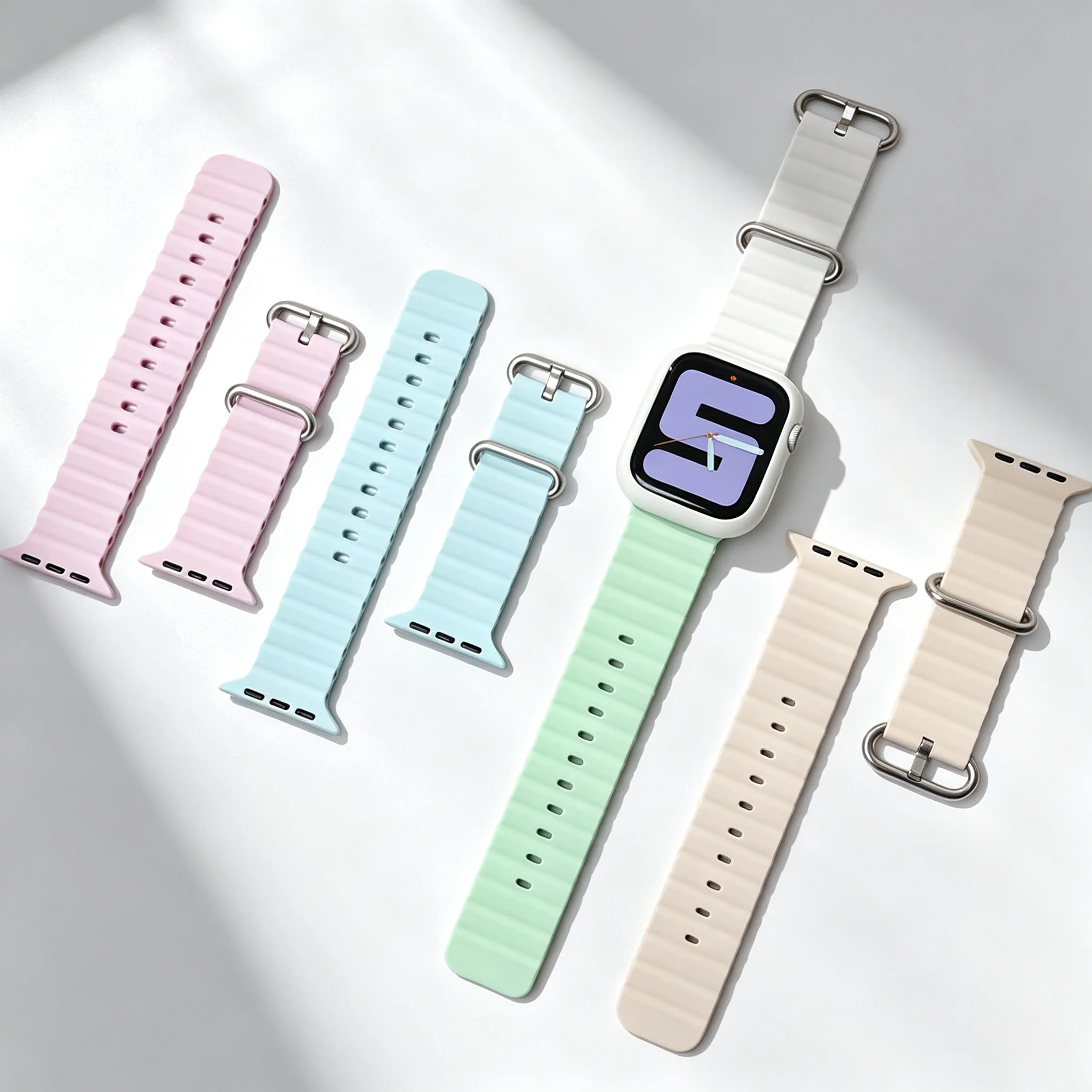 Ocean Blue Silicone Sport Strap