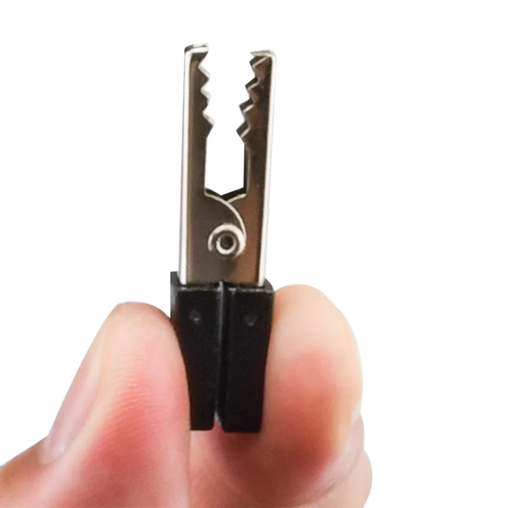 10Pcs Insulated Crocodile Clips Plastic Handle Cable Lead Testing Metal Alligator Clips Clamps Battery Clip Tong Power Test Too