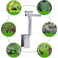 Thickened Seedling Planter With Long Handle Hole Seedling Tool Vegetable Planting Seedling Planting Gardening 2