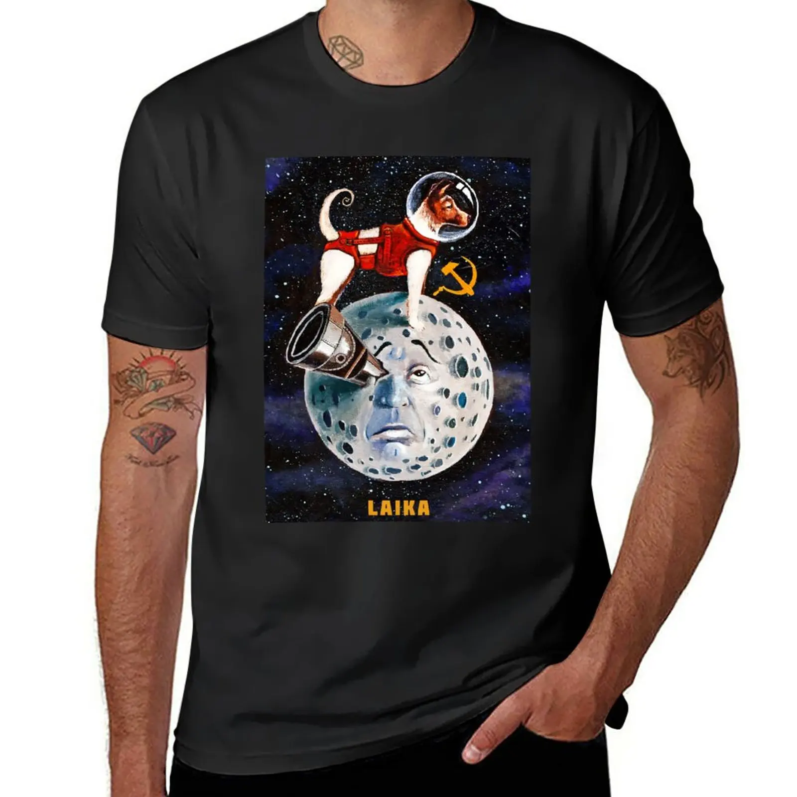 New Laika - The first hero of the space T-Shirt Tee shirt vintage t shirt t shirt for men